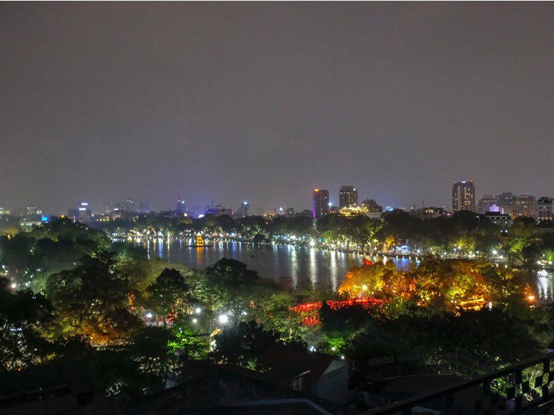 Hanoi şehri akşam manzarası